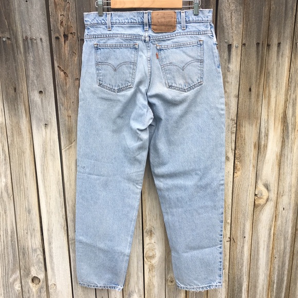 Levi’s Vintage 90’s 550 Relaxed Fit Orange Tag Jean Blue 34 - Picture 8 of 16